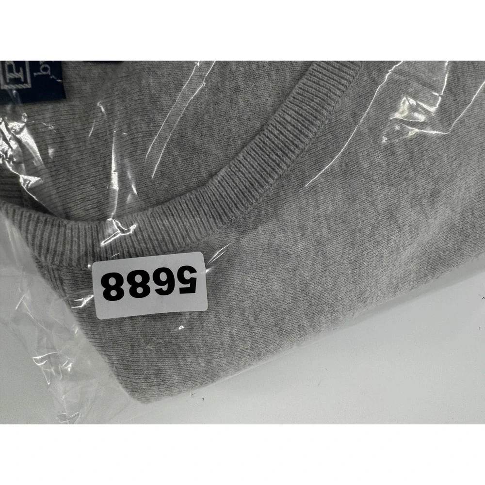 Polo by Ralph Lauren Sweater Mens XXL V Neck Gray‎ Pima Cotton Sweater Classic